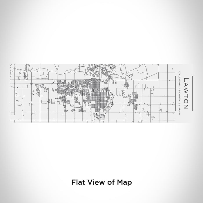 Rendered View of Lawton Oklahoma Map Engraving on 10oz Stainless Steel Insulated Cup with Sliding Lid in White