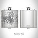 Rendered View of Lawton Oklahoma Map Engraving on 6oz Stainless Steel Flask