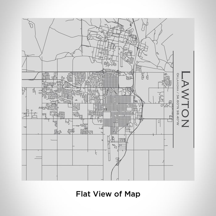 Rendered View of Lawton Oklahoma Map Engraving on 17oz Stainless Steel Insulated Tumbler