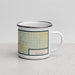 Right View Custom Lawton Oklahoma Map Enamel Mug in Woodblock
