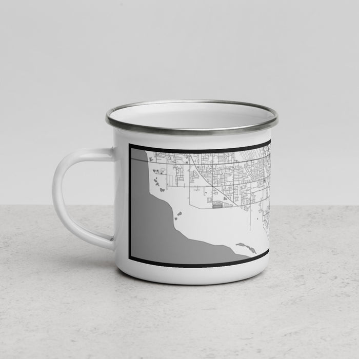 Left View Custom Layton Utah Map Enamel Mug in Classic