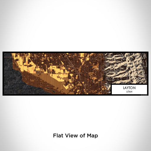 Flat View of Map Custom Layton Utah Map Enamel Mug in Ember