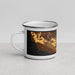 Left View Custom Layton Utah Map Enamel Mug in Ember