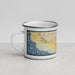Left View Custom Layton Utah Map Enamel Mug in Woodblock