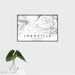 16x24 Leadville Colorado Map Print Landscape Orientation in Classic Style With Tropical Plant Leaves in Water