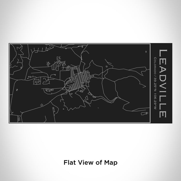 Rendered View of Leadville Colorado Map Engraving on 17oz Stainless Steel Insulated Cola Bottle in Black