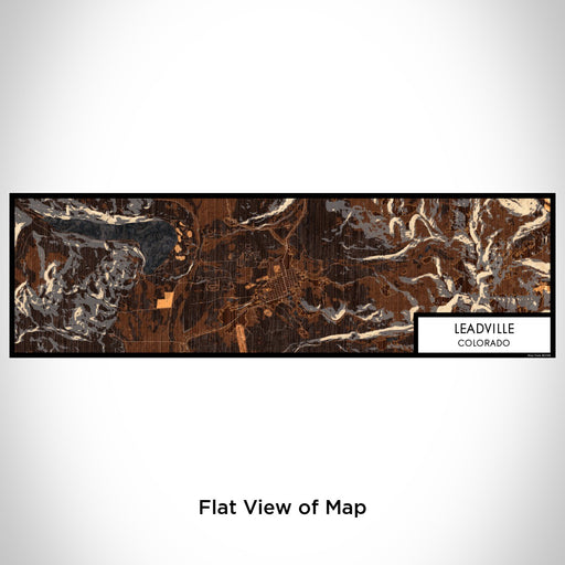 Flat View of Map Custom Leadville Colorado Map Enamel Mug in Ember