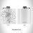 Rendered View of Leadville Colorado Map Engraving on 6oz Stainless Steel Flask in White