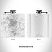 Rendered View of Leadville Colorado Map Engraving on 6oz Stainless Steel Flask in White