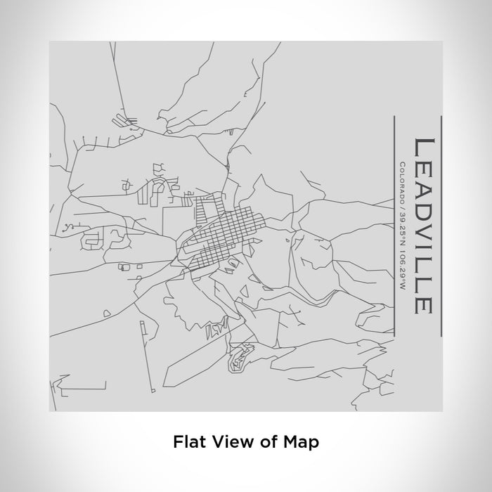 Rendered View of Leadville Colorado Map Engraving on 17oz Stainless Steel Insulated Tumbler