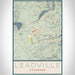 Leadville Colorado Map Print Portrait Orientation in Woodblock Style With Shaded Background