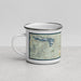 Left View Custom Leadville Colorado Map Enamel Mug in Woodblock