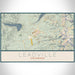 Leadville Colorado Map Print Landscape Orientation in Woodblock Style With Shaded Background