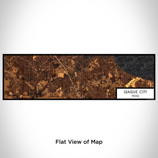 Flat View of Map Custom League City Texas Map Enamel Mug in Ember