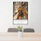 24x36 Leavenworth Washington Map Print Portrait Orientation in Ember Style Behind 2 Chairs Table and Potted Plant