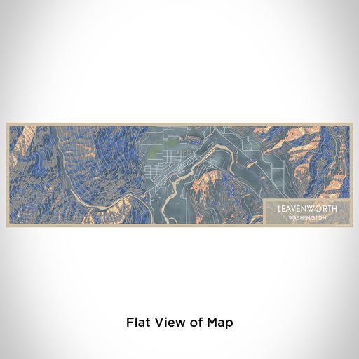 Flat View of Map Custom Leavenworth Washington Map Enamel Mug in Afternoon