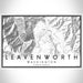 Leavenworth Washington Map Print Landscape Orientation in Classic Style With Shaded Background