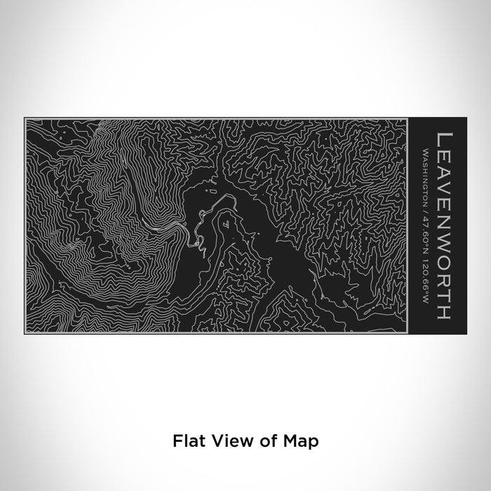 Rendered View of Leavenworth Washington Map Engraving on 17oz Stainless Steel Insulated Cola Bottle in Black