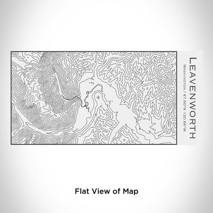 Rendered View of Leavenworth Washington Map Engraving on 17oz Stainless Steel Insulated Cola Bottle in White