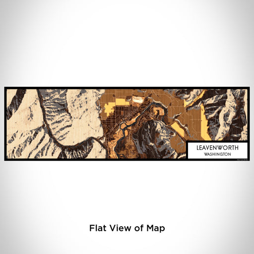 Flat View of Map Custom Leavenworth Washington Map Enamel Mug in Ember