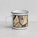 Left View Custom Leavenworth Washington Map Enamel Mug in Ember