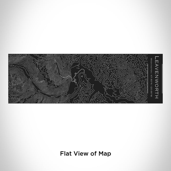 Rendered View of Leavenworth Washington Map Engraving on 10oz Stainless Steel Insulated Cup with Sliding Lid in Black