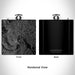 Rendered View of Leavenworth Washington Map Engraving on 6oz Stainless Steel Flask in Black