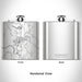 Rendered View of Leavenworth Washington Map Engraving on 6oz Stainless Steel Flask