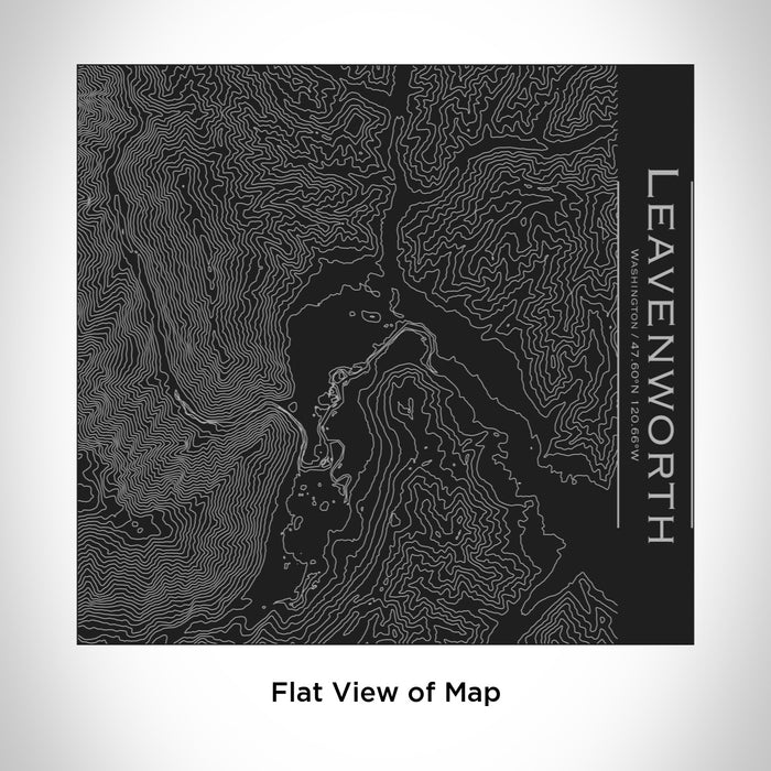 Rendered View of Leavenworth Washington Map Engraving on 17oz Stainless Steel Insulated Tumbler in Black