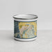 Front View Custom Leavenworth Washington Map Enamel Mug in Woodblock