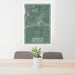 24x36 Lebanon New Hampshire Map Print Portrait Orientation in Afternoon Style Behind 2 Chairs Table and Potted Plant
