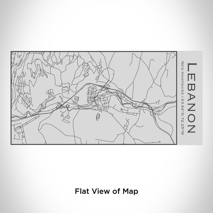 Rendered View of Lebanon New Hampshire Map Engraving on 17oz Stainless Steel Insulated Cola Bottle