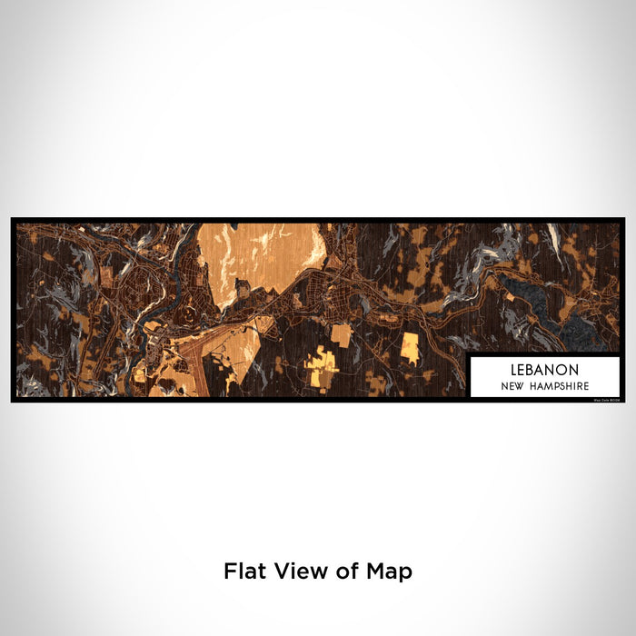Flat View of Map Custom Lebanon New Hampshire Map Enamel Mug in Ember