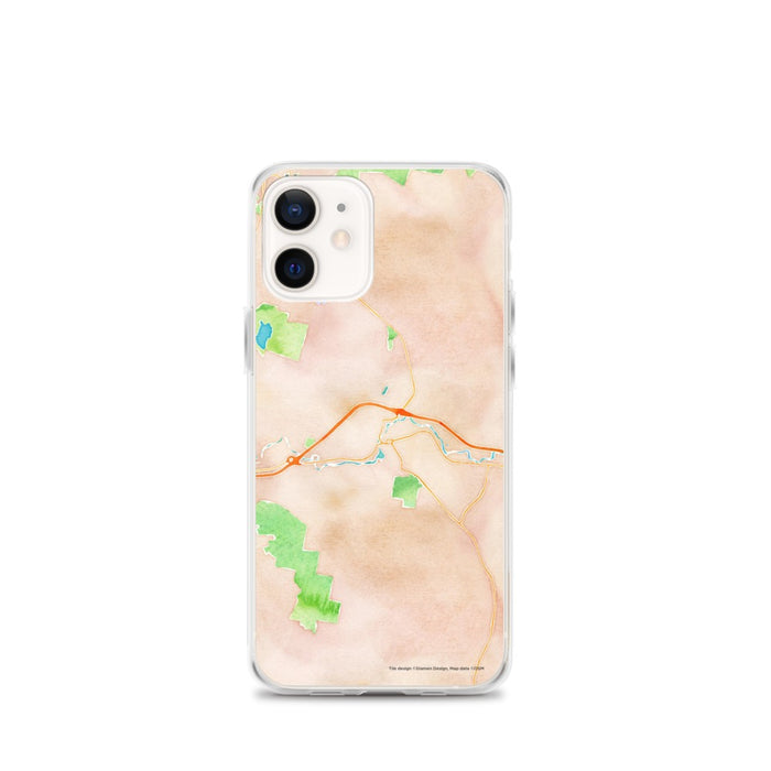 Custom Lebanon New Hampshire Map iPhone 12 mini Phone Case in Watercolor