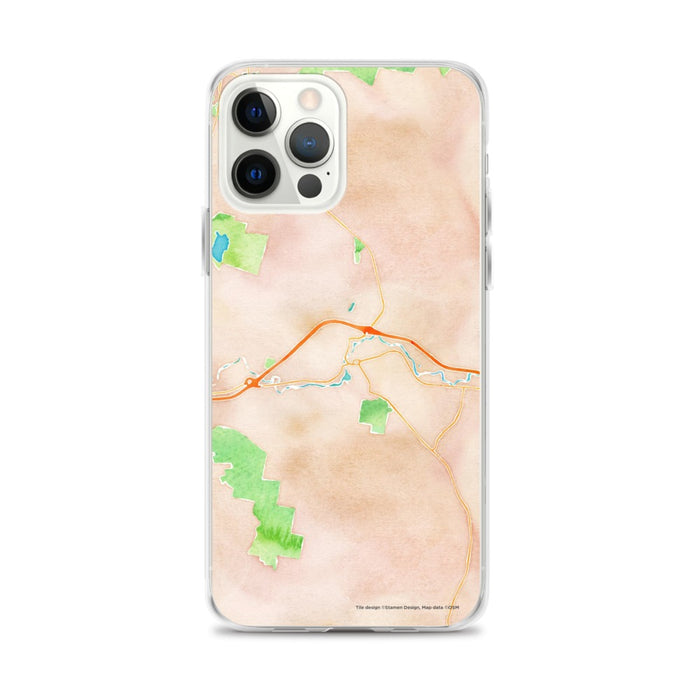 Custom Lebanon New Hampshire Map iPhone 12 Pro Max Phone Case in Watercolor