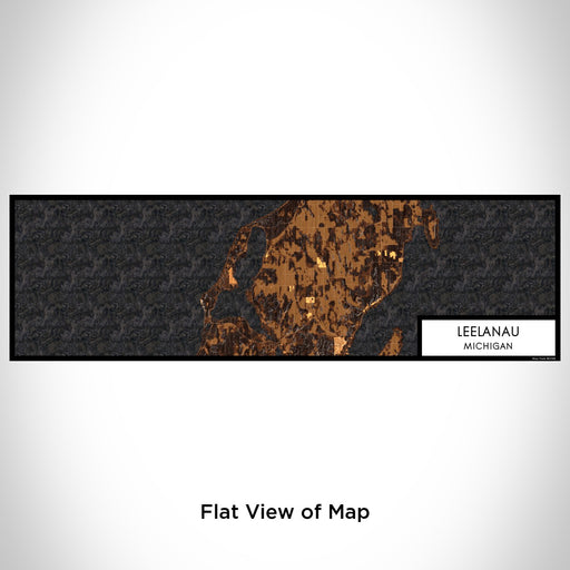 Flat View of Map Custom Leelanau Michigan Map Enamel Mug in Ember
