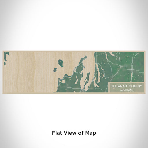 Flat View of Map Custom Leelanau County Michigan Map Enamel Mug in Afternoon