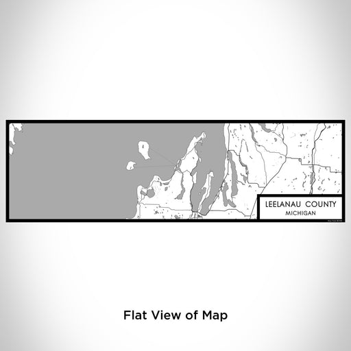 Flat View of Map Custom Leelanau County Michigan Map Enamel Mug in Classic
