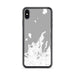 Custom iPhone XS Max Leelanau County Michigan Map Phone Case in Classic