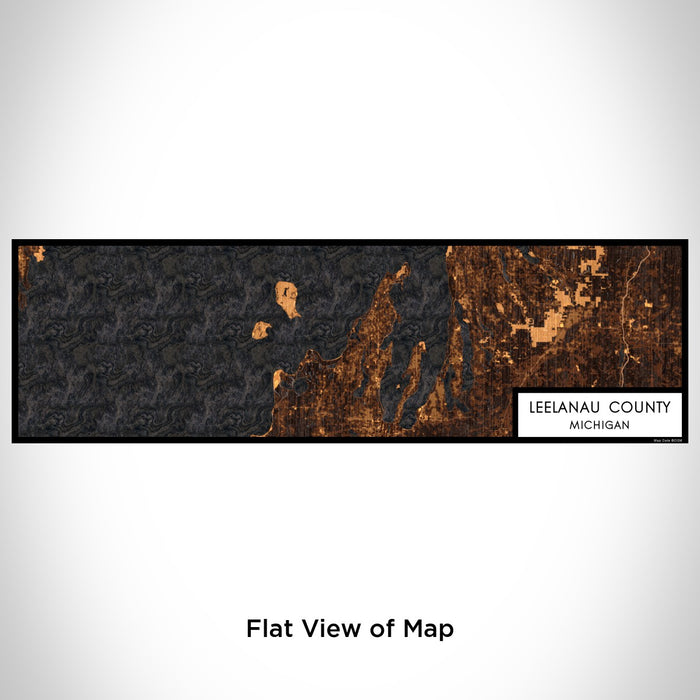 Flat View of Map Custom Leelanau County Michigan Map Enamel Mug in Ember