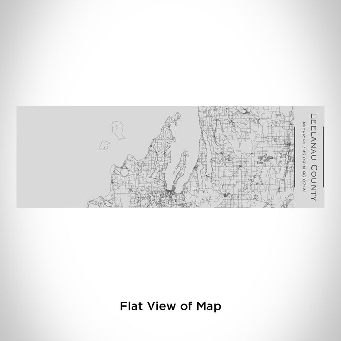 Rendered View of Leelanau County Michigan Map Engraving on 10oz Stainless Steel Insulated Cup with Sipping Lid