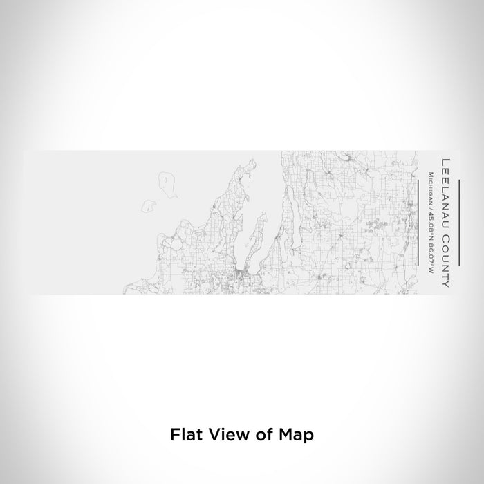 Rendered View of Leelanau County Michigan Map Engraving on 10oz Stainless Steel Insulated Cup with Sliding Lid in White