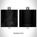 Rendered View of Leelanau County Michigan Map Engraving on 6oz Stainless Steel Flask in Black