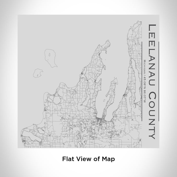 Rendered View of Leelanau County Michigan Map Engraving on 17oz Stainless Steel Insulated Tumbler