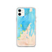 Custom iPhone 11 Leelanau County Michigan Map Phone Case in Watercolor
