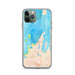Custom iPhone 11 Pro Leelanau County Michigan Map Phone Case in Watercolor