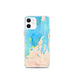 Custom iPhone 12 mini Leelanau County Michigan Map Phone Case in Watercolor