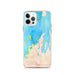 Custom iPhone 12 Pro Leelanau County Michigan Map Phone Case in Watercolor