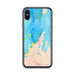 Custom iPhone X/XS Leelanau County Michigan Map Phone Case in Watercolor