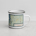 Right View Custom Leelanau County Michigan Map Enamel Mug in Woodblock